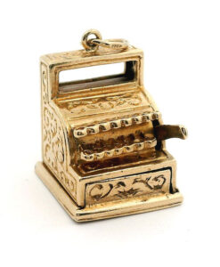 Vintage 9ct Gold Cash Register Charm