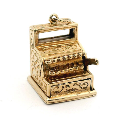 Vintage 9ct Gold Cash Register Charm