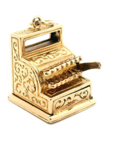 Vintage 9ct Gold Cash Register Till Charm