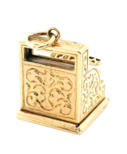 Vintage 9ct Gold Cash Register Till Charm