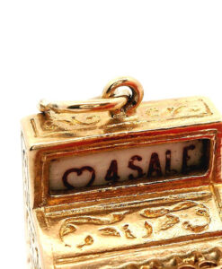 Vintage 9ct Gold Cash Register Till Charm