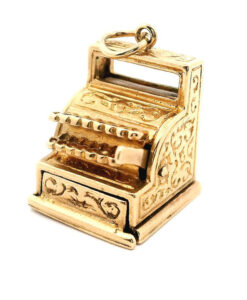 Vintage 9ct Gold Cash Register Till Charm