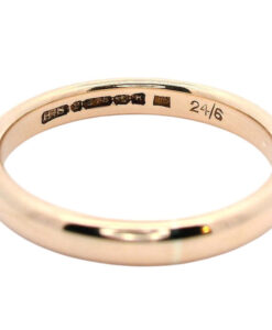 Vintage 9ct Rose Gold Wedding Band Ring