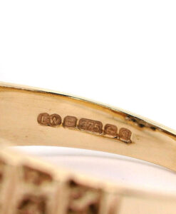 Vintage 9ct Gold Diamond & Sapphire Cluster Ring