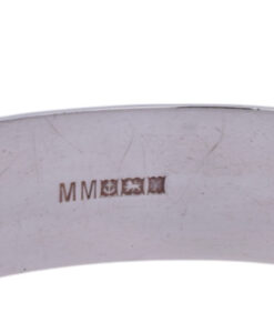 Vintage Solid Sterling Silver Palm Leaf Bangle dated 1973