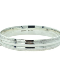 Vintage Sterling Silver Ribbed Bangle