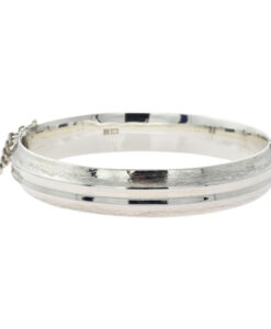 Vintage Sterling Silver Ribbed Bangle