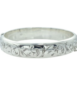 sterling silver engraved bangle