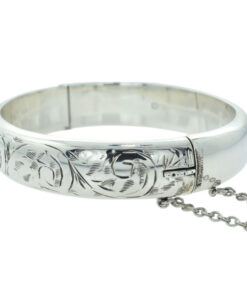 vintage sterling silver engraved bangle