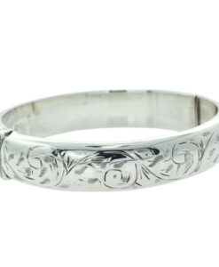 vintage sterling silver engraved bangle