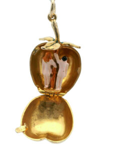 Vintage 9ct Gold Adam and Eve Apple Pendant Charm
