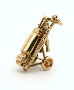 Vintage 9ct Gold Golf Bag Charm