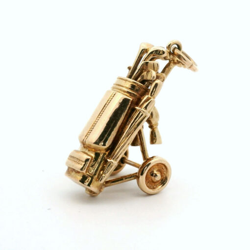 Vintage 9ct Gold Golf Bag Charm