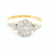 Antique Diamond Daisy Ring in 18ct Gold & Platinum