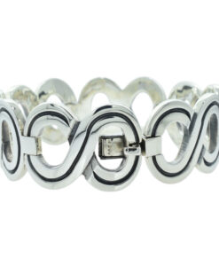 Fine Vintage Mexico Taxco Los Castillo Coop Sterling Silver Bracelet
