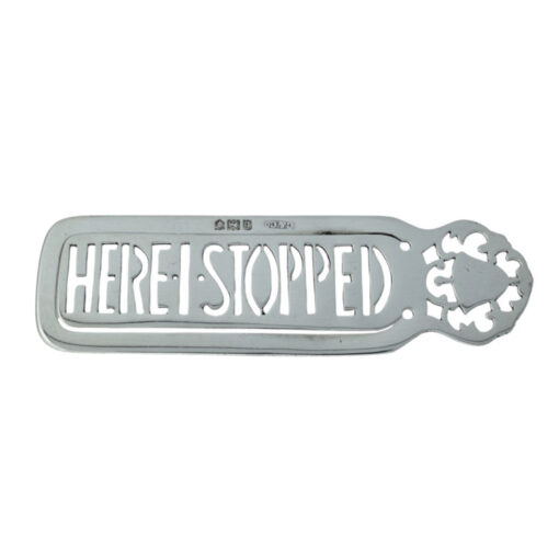 Sterling Silver 'I STOPPED HERE' Book Mark