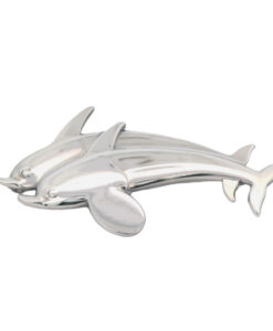 Vintage Georg Jensen Sterling Silver Dolphin Brooch