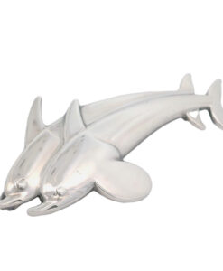 Vintage Georg Jensen Sterling Silver Dolphin Brooch by Arno Malinowski