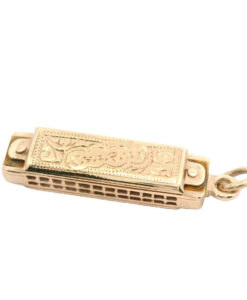 Vintage 9ct Gold Harmonica Charm