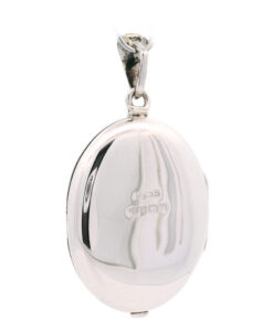 Vintage Sterling Silver Oval Daisy Locket