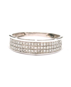 9ct White Gold Diamond Band Ring 0.15ct