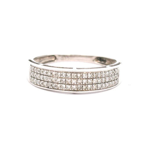 9ct White Gold Diamond Band Ring 0.15ct