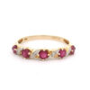9ct Yellow Gold Diamond and Ruby Band Ring