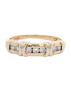 9ct Yellow Gold Diamond Band Ring