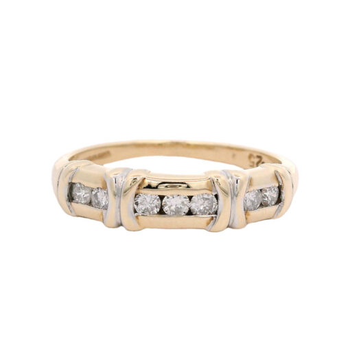 9ct Yellow Gold Diamond Band Ring