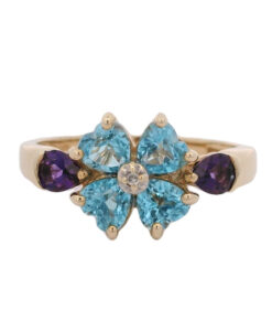 9ct Gold multi gem Ring