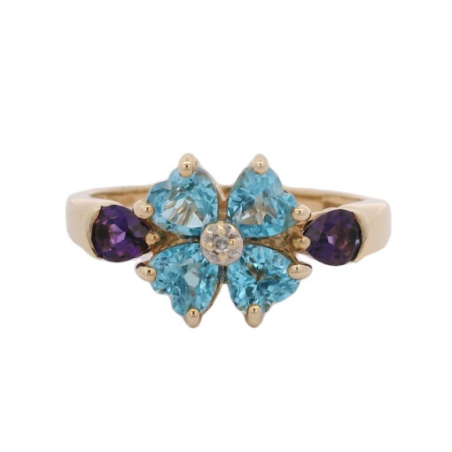 9ct Gold multi gem Ring