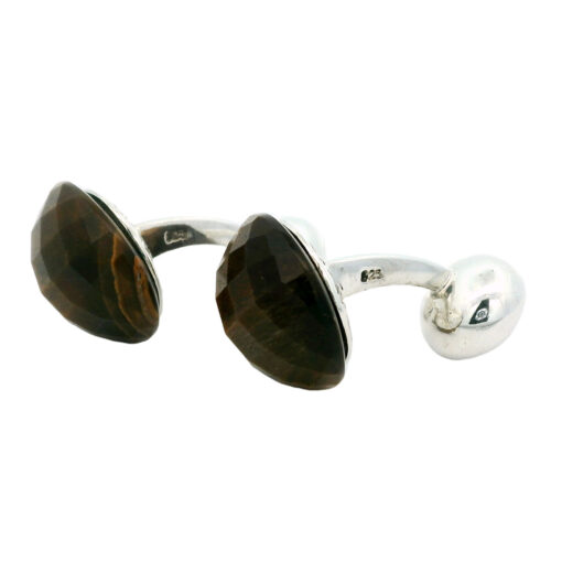 Sterling Silver Tigers Eye Cufflinks