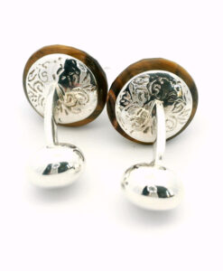 Sterling Silver Tigers Eye Cufflinks