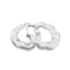 Sterling Silver Wavy Dot Hoop Earrings