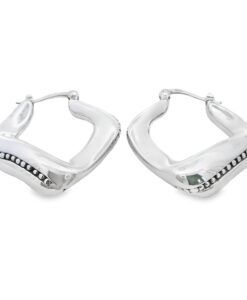 Sterling Silver Dotty Hoop Earrings