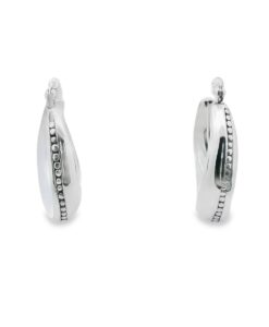Sterling Silver Dotty Creole Hoop Earrings