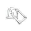 Sterling Silver Oblong Creole Earrings
