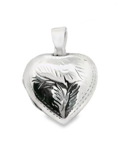 sterling silver engraved heart locket