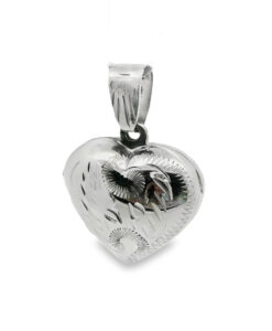 sterling silver engraved heart locket
