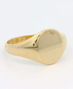 Antique 18ct Gold Oval Signet Ring Chester 1913