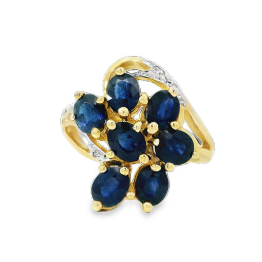 9ct Gold Sapphire and Diamond Ring