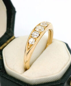 Antique 18ct Gold Five Stone Diamond Ring dated 1910