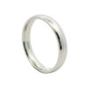 Platinum 4mm Comfort Court Style Wedding Band Ring