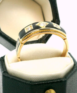 Edwardian 18ct Gold Diamond Memory Ring
