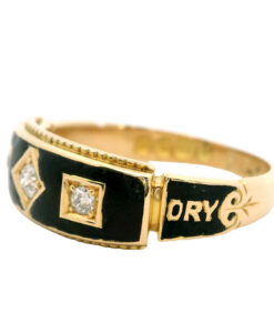 Edwardian 18ct Gold Diamond Memory Ring
