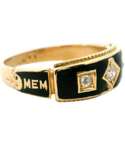 Edwardian 18ct Gold Diamond Memory Ring