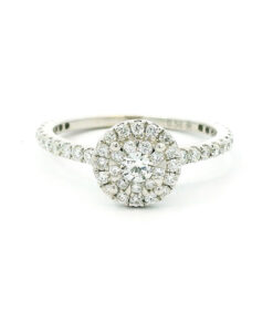 18ct White Gold Diamond Masquerade Cluster Ring 0.56ct