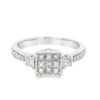 Beaverbrooks 18ct White Gold Diamond Cluster Ring