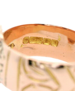 Antique 9ct Rose Gold Buckle Ring