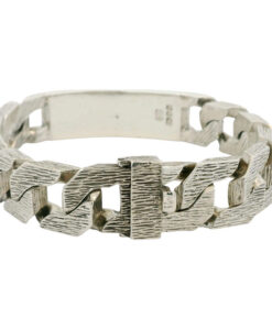 Sterling Silver Gents ID Curb Bracelet 109.9g